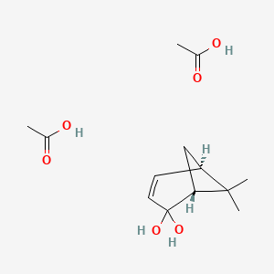 molecular formula C13H22O6 B14422139 acetic acid;(1R,5R)-6,6-dimethylbicyclo[3.1.1]hept-3-ene-2,2-diol CAS No. 82078-77-1
