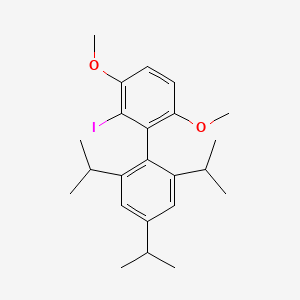 molecular formula C23H31IO2 B1442214 2-Iodo-2',4',6'-triisopropyl-3,6-dimethoxy-1,1'-biphenyl CAS No. 1070663-76-1