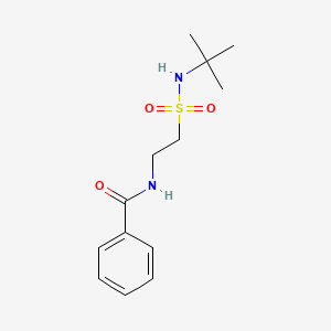 molecular formula C13H20N2O3S B14422161 N-(2-(N-(tert-butyl)sulfamoyl)ethyl)benzamide CAS No. 85344-43-0