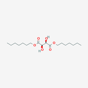 molecular formula C18H34O6 B14422182 Diheptyl (2R,3R)-2,3-dihydroxybutanedioate CAS No. 82052-63-9