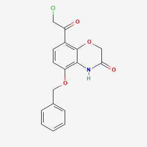 molecular formula C17H14ClNO4 B1442223 5-(Benzyloxy)-8-(2-chloroacetyl)-2H-benzo[b][1,4]oxazin-3(4H)-one CAS No. 1035229-33-4