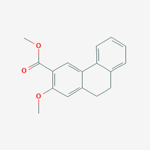 molecular formula C17H16O3 B14422375 Methyl 2-methoxy-9,10-dihydrophenanthrene-3-carboxylate 