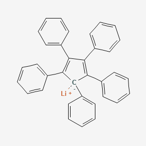molecular formula C35H25Li B14422398 lithium;(2,3,4,5-tetraphenylcyclopenta-1,4-dien-1-yl)benzene CAS No. 82207-55-4