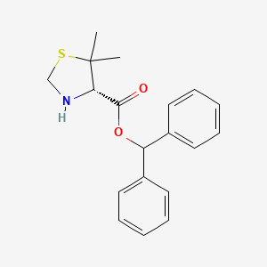 molecular formula C19H21NO2S B14422428 Diphenylmethyl (4S)-5,5-dimethyl-1,3-thiazolidine-4-carboxylate CAS No. 85091-08-3
