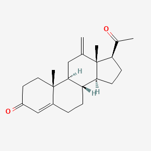 molecular formula C22H30O2 B14422433 12-Methylidenepregn-4-ene-3,20-dione CAS No. 83583-38-4