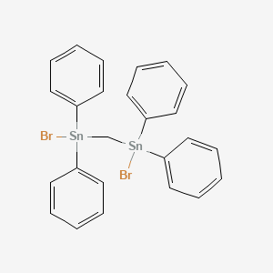 molecular formula C25H22Br2Sn2 B14422436 Stannane, methylenebis[bromodiphenyl- CAS No. 84015-15-6