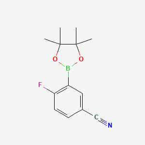 4-Fluoro-3-(4,4,5,5-tetramethyl-1,3,2-dioxaborolan-2-YL)benzonitrile
