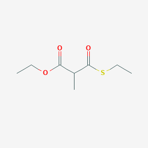 molecular formula C8H14O3S B14422473 Ethyl 3-(ethylsulfanyl)-2-methyl-3-oxopropanoate CAS No. 80658-34-0