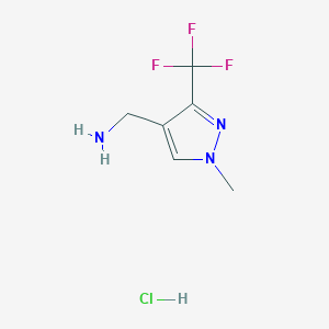 (3-(Trifluoromethyl)-1-methyl-1H-pyrazol-4-yl)methanamine hydrochloride