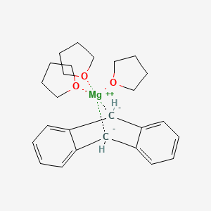 molecular formula C26H34MgO3 B14422503 Magnesium;9,10-dihydroanthracene-9,10-diide;oxolane CAS No. 86901-19-1
