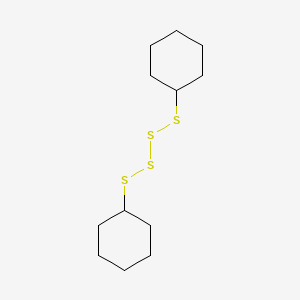 molecular formula C12H22S4 B14422522 Cyclohexyldisulfanyldisulfanyl-cyclohexane CAS No. 83859-40-9