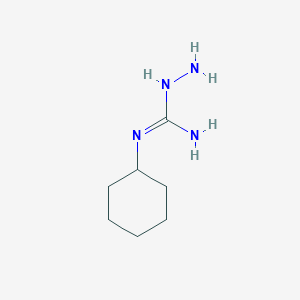 molecular formula C7H16N4 B14422589 N'-Cyclohexylhydrazinecarboximidamide CAS No. 81067-81-4