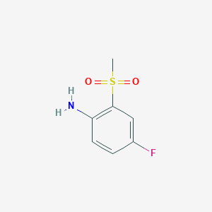 molecular formula C7H8FNO2S B1442259 4-Fluoro-2-(methylsulfonyl)aniline CAS No. 1197193-21-7