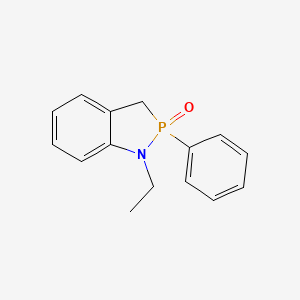 molecular formula C15H16NOP B14422590 1-Ethyl-2-phenyl-2,3-dihydro-1H-1,2lambda~5~-benzazaphosphol-2-one CAS No. 82632-14-2