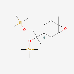 molecular formula C16H34O3Si2 B14422633 Trimethyl(2-(1-methyl-7-oxabicyclo(4.1.0)heptan-4-yl)-1-trimethylsilyloxypropan-2-yl)oxysilane CAS No. 80267-13-6