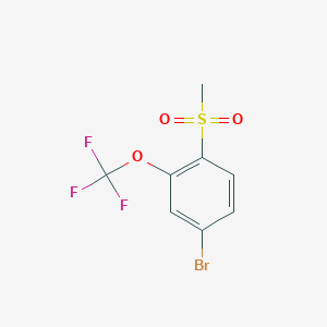 molecular formula C8H6BrF3O3S B1442268 4-Bromo-1-methanesulfonyl-2-(trifluoromethoxy)benzene CAS No. 731018-69-2