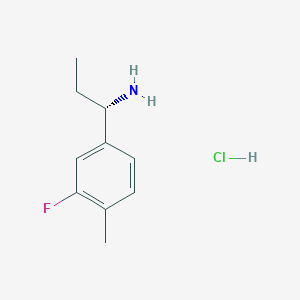 molecular formula C10H15ClFN B1442270 (S)-1-(3-Fluoro-4-methylphenyl)propan-1-amine hydrochloride CAS No. 1213853-34-9