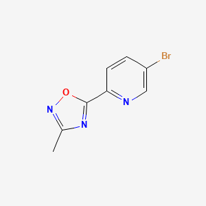 molecular formula C8H6BrN3O B1442272 5-(5-Bromopyridin-2-yl)-3-methyl-1,2,4-oxadiazole CAS No. 879883-63-3