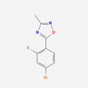 molecular formula C9H6BrFN2O B1442273 5-(4-Bromo-2-fluorophenyl)-3-methyl-1,2,4-oxadiazole CAS No. 845306-17-4