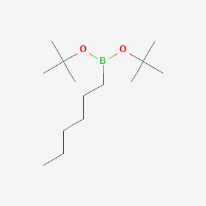 molecular formula C14H31BO2 B14422756 DI-Tert-butyl hexylboronate CAS No. 86595-51-9