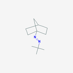molecular formula C11H20N2 B144228 1-Bicyclo[2.2.1]heptanyl(tert-butyl)diazene CAS No. 126112-72-9