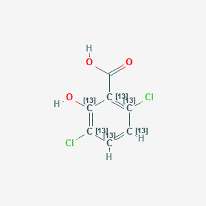 molecular formula C7H4Cl2O3 B1442280 3,6-Dichloro-2-hydroxybenzoic-[13C6] Acid CAS No. 1173019-34-5