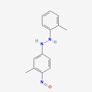 molecular formula C14H15N3O B14422839 Hydroxylamine, N-(4-(o-tolylazo)-o-tolyl)- CAS No. 84249-59-2