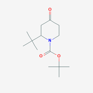 molecular formula C14H25NO3 B1442287 tert-Butyl 2-(tert-butyl)-4-oxopiperidine-1-carboxylate CAS No. 362704-50-5