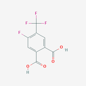 molecular formula C9H4F4O4 B1442291 1,2-Benzenedicarboxylic acid, 4-fluoro-5-(trifluoromethyl)- CAS No. 905273-60-1