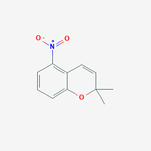 molecular formula C11H11NO3 B14422912 2,2-Dimethyl-5-nitro-2H-1-benzopyran CAS No. 82305-06-4