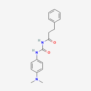 molecular formula C18H21N3O2 B14422918 N-{[4-(Dimethylamino)phenyl]carbamoyl}-3-phenylpropanamide CAS No. 85208-72-6