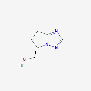 molecular formula C6H9N3O B1442292 (S)-(6,7-Dihydro-5H-pyrrolo[1,2-b][1,2,4]triazol-5-yl)methanol CAS No. 1190392-80-3