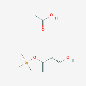 molecular formula C9H18O4Si B14422946 Acetic acid;3-trimethylsilyloxybuta-1,3-dien-1-ol CAS No. 83352-55-0