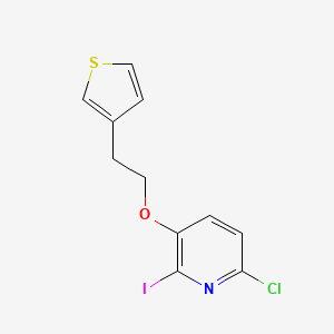 6-Chloro-2-iodo-3-(2-(thiophen-3-yl)ethoxy)pyridine