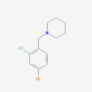 molecular formula C12H15BrClN B1442298 1-(4-Bromo-2-chlorophenyl)methyl piperidine CAS No. 1200131-41-4