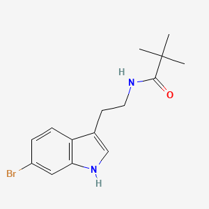 molecular formula C15H19BrN2O B14423008 N-[2-(6-Bromo-1H-indol-3-yl)ethyl]-2,2-dimethylpropanamide CAS No. 86626-36-0