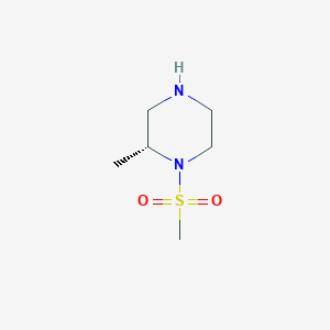 molecular formula C6H14N2O2S B1442305 (R)-1-甲磺酰基-2-甲基-哌嗪 CAS No. 1032820-95-3