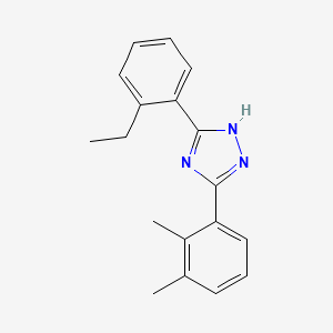 molecular formula C18H19N3 B14423055 s-Triazole, 3-(o-ethylphenyl)-5-(2,3-xylyl)- CAS No. 85303-84-0