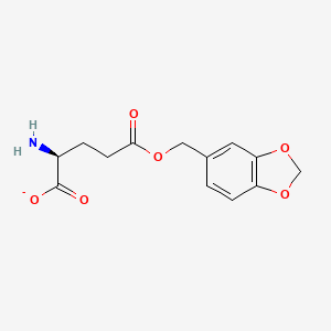 molecular formula C13H14NO6- B14423068 (2S)-2-Amino-5-[(2H-1,3-benzodioxol-5-yl)methoxy]-5-oxopentanoate CAS No. 83583-40-8
