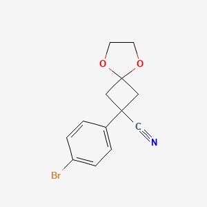 2-(4-Bromophenyl)-5,8-dioxaspiro[3.4]octane-2-carbonitrile
