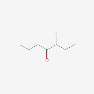 molecular formula C7H13IO B14423102 4-Heptanone, 3-iodo- CAS No. 85515-53-3