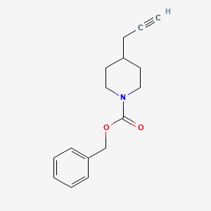 molecular formula C16H19NO2 B1442312 苯甲酸苄酯 4-丙-2-炔基哌啶-1-甲酸酯 CAS No. 957136-24-2