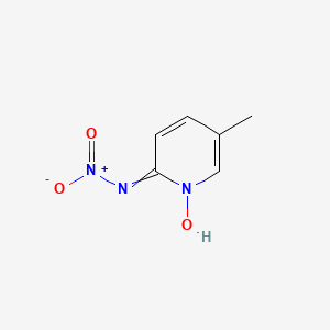 molecular formula C6H7N3O3 B14423127 N-(1-Hydroxy-5-methylpyridin-2(1H)-ylidene)nitramide CAS No. 85060-30-6