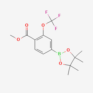4-(4,4,5,5-Tetramethyl-[1,3,2]dioxaborolan-2-yl)-2-trifluoromethoxybenzoic acid methyl ester