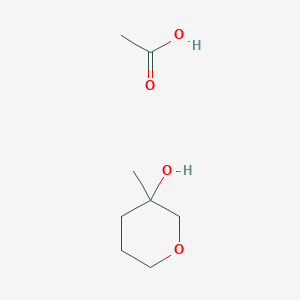 molecular formula C8H16O4 B14423162 Acetic acid--3-methyloxan-3-ol (1/1) CAS No. 80114-11-0