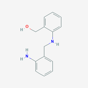 molecular formula C14H16N2O B14423187 Benzenemethanol, 2-[[(2-aminophenyl)methyl]amino]- CAS No. 83326-78-7