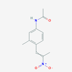 molecular formula C12H14N2O3 B14423196 N-[3-Methyl-4-(2-nitroprop-1-en-1-yl)phenyl]acetamide CAS No. 84257-51-2