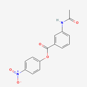molecular formula C15H12N2O5 B14423221 4-Nitrophenyl 3-acetamidobenzoate CAS No. 86405-19-8