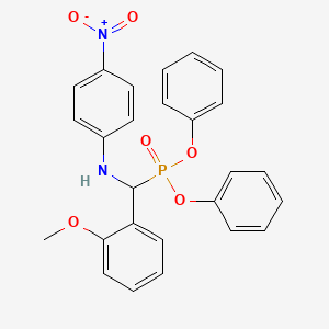 molecular formula C26H23N2O6P B14423229 Diphenyl [(2-methoxyphenyl)(4-nitroanilino)methyl]phosphonate CAS No. 79839-12-6
