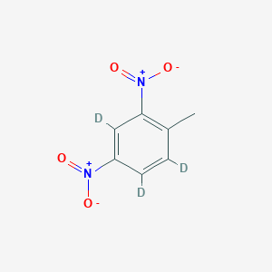 molecular formula C7H6N2O4 B1442324 2,4-Dinitrotoluene (ring-D3) CAS No. 93951-68-9
